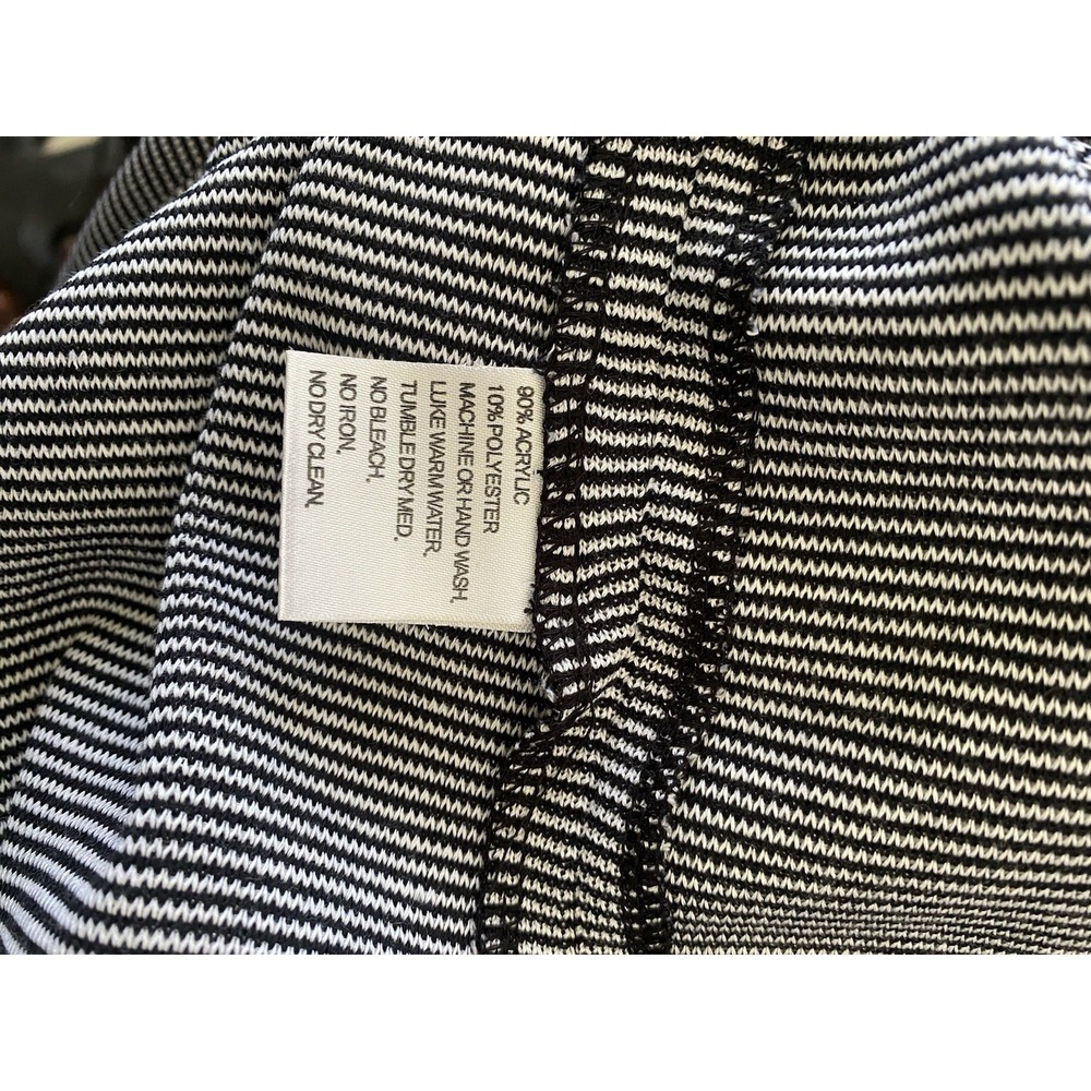 Misook Black White Striped Geometric Knit Blazer Cardigan Jacket Size L $398 - Picture 8 of 8